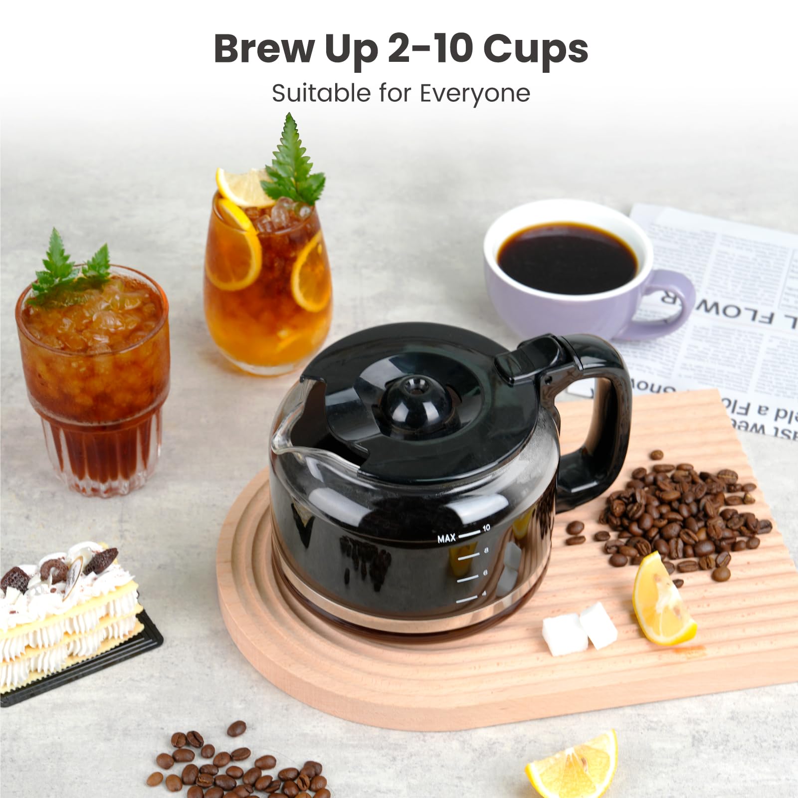 Gevi pre-brew technology enhances extraction with precise hydration.