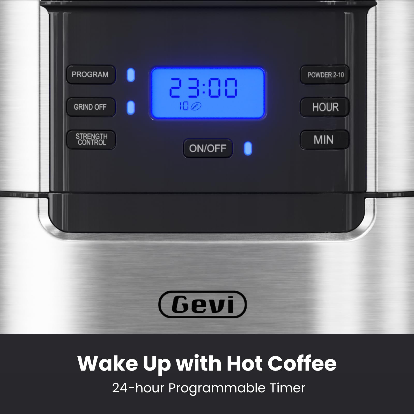 Gevi warming plate keeps coffee at ideal warmth after pouring.