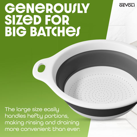 Gevoli storage-friendly design folds flat for compact cabinet storage.