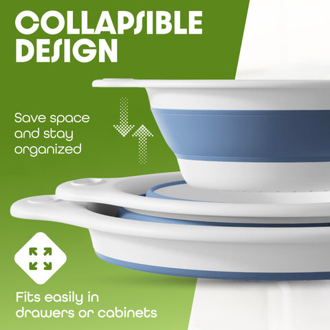 Gevoli draining tray for colanders supports mess-free drainage into the sink