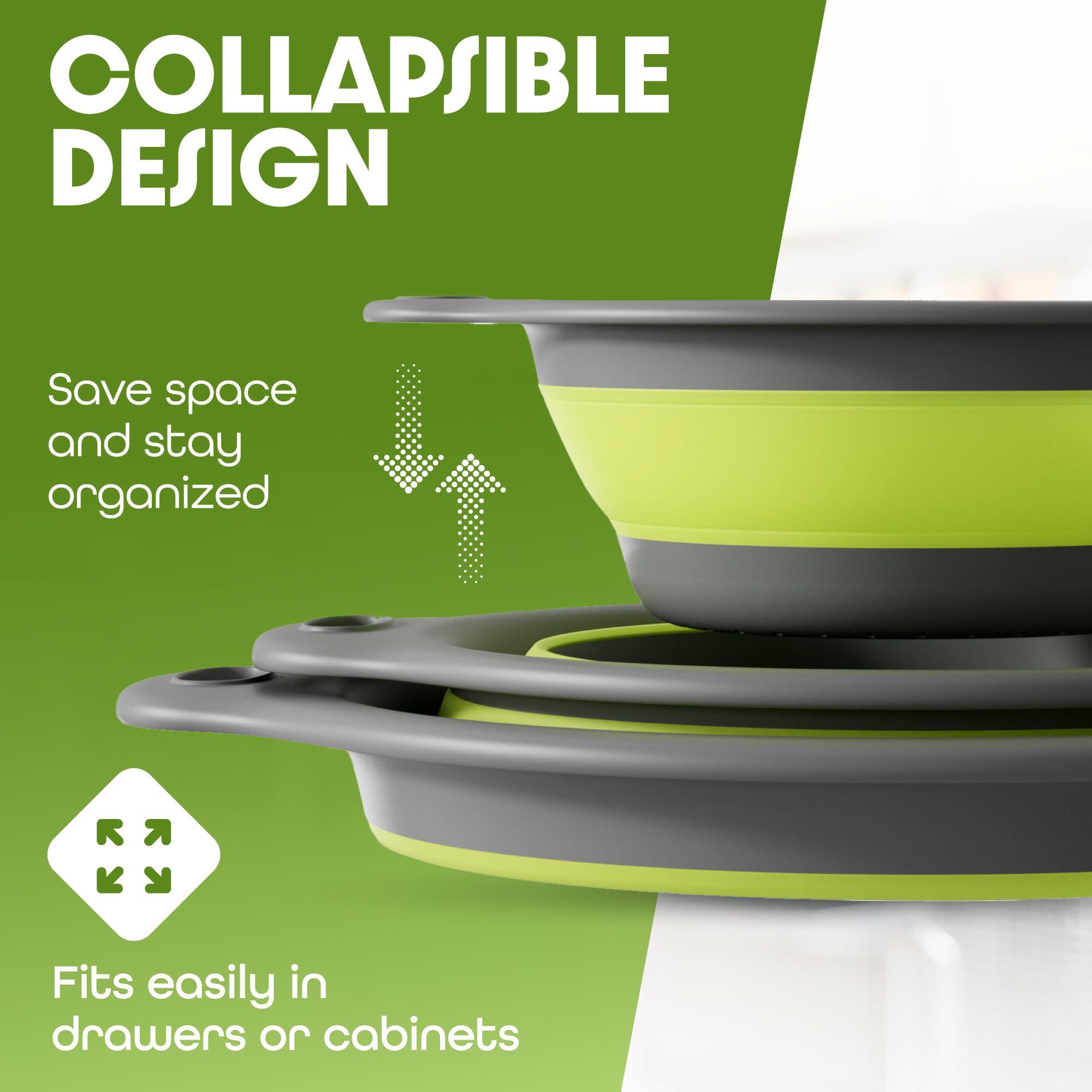 Gevoli grooved draining tray base supports safe direct sink drainage.