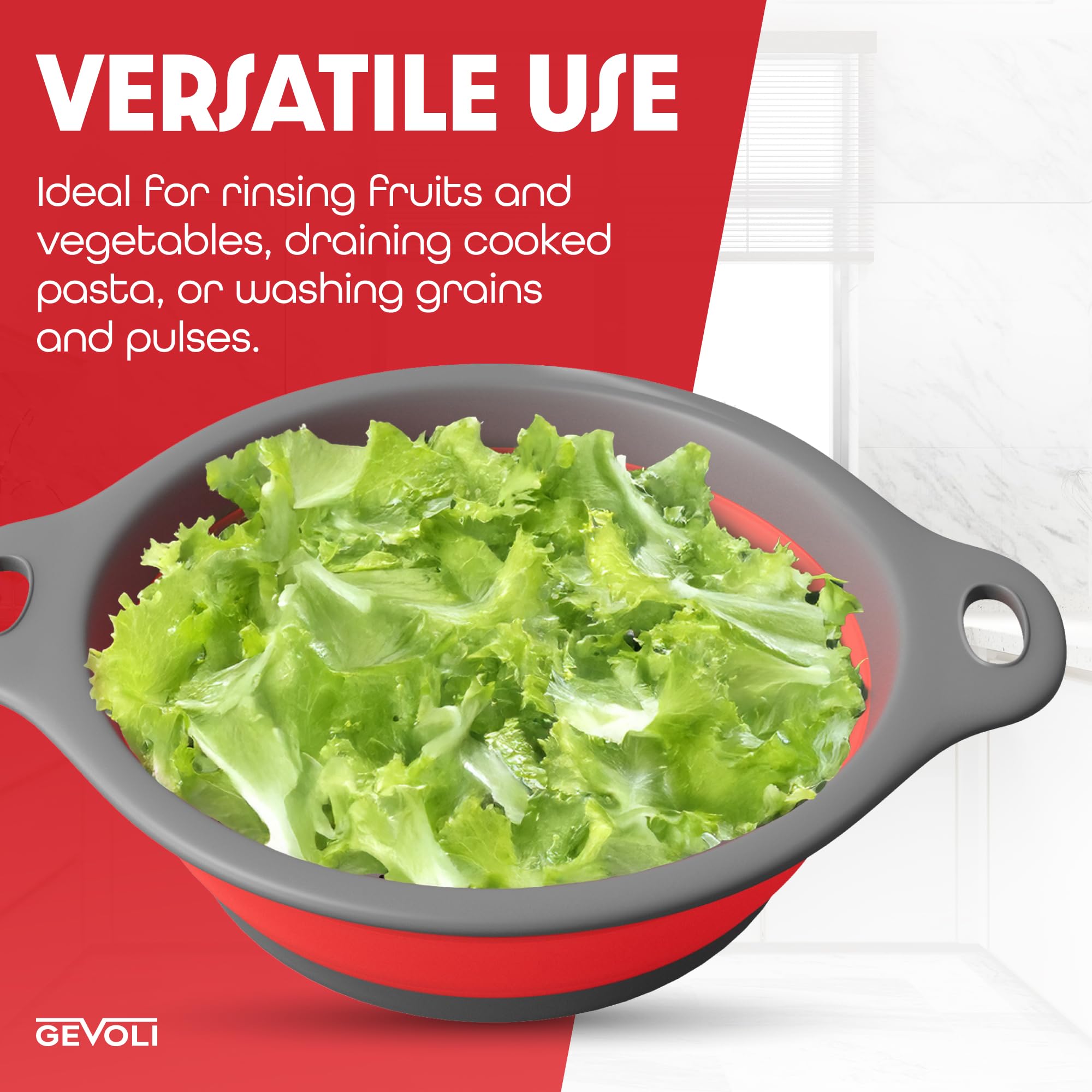 Gevoli strainer is dishwasher-safe for simple cleaning and quick reuse.