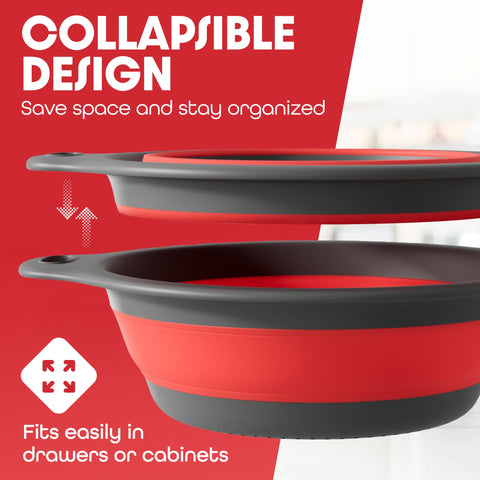Gevoli strainer over-sink design enabling mess-free draining directly into the sink.