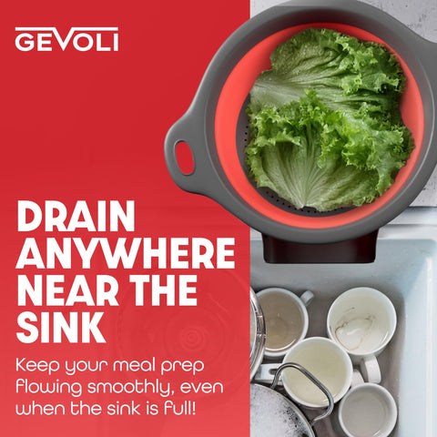 Gevoli universal-sink-fit design works with most sinks for convenient use.