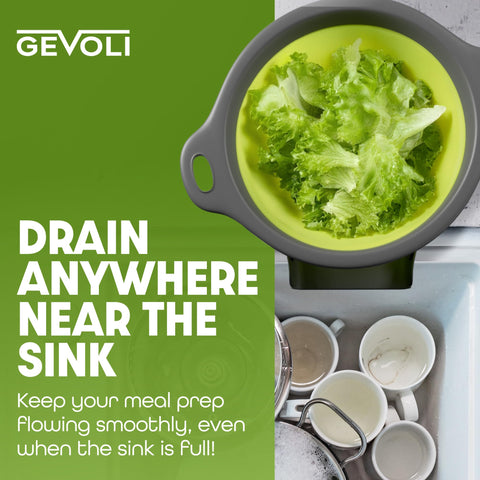 Gevoli universal-fit design works with most sinks for versatile kitchen use
