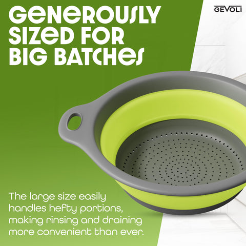 Gevoli ideal for rinsing pasta, rice, fruits, and vegetables efficiently