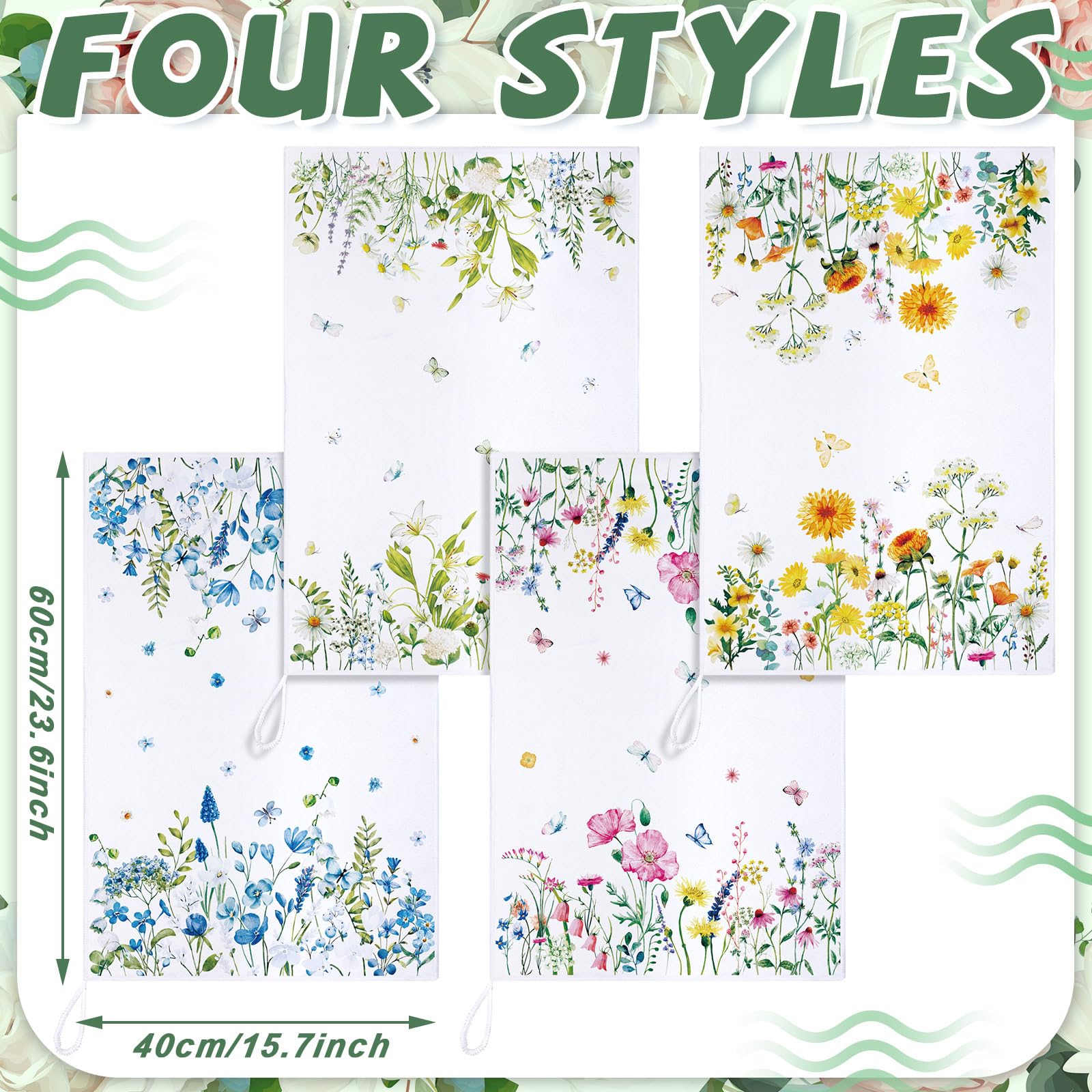 Geyoga daisy kitchen towel with cheerful design for daily cleaning tasks