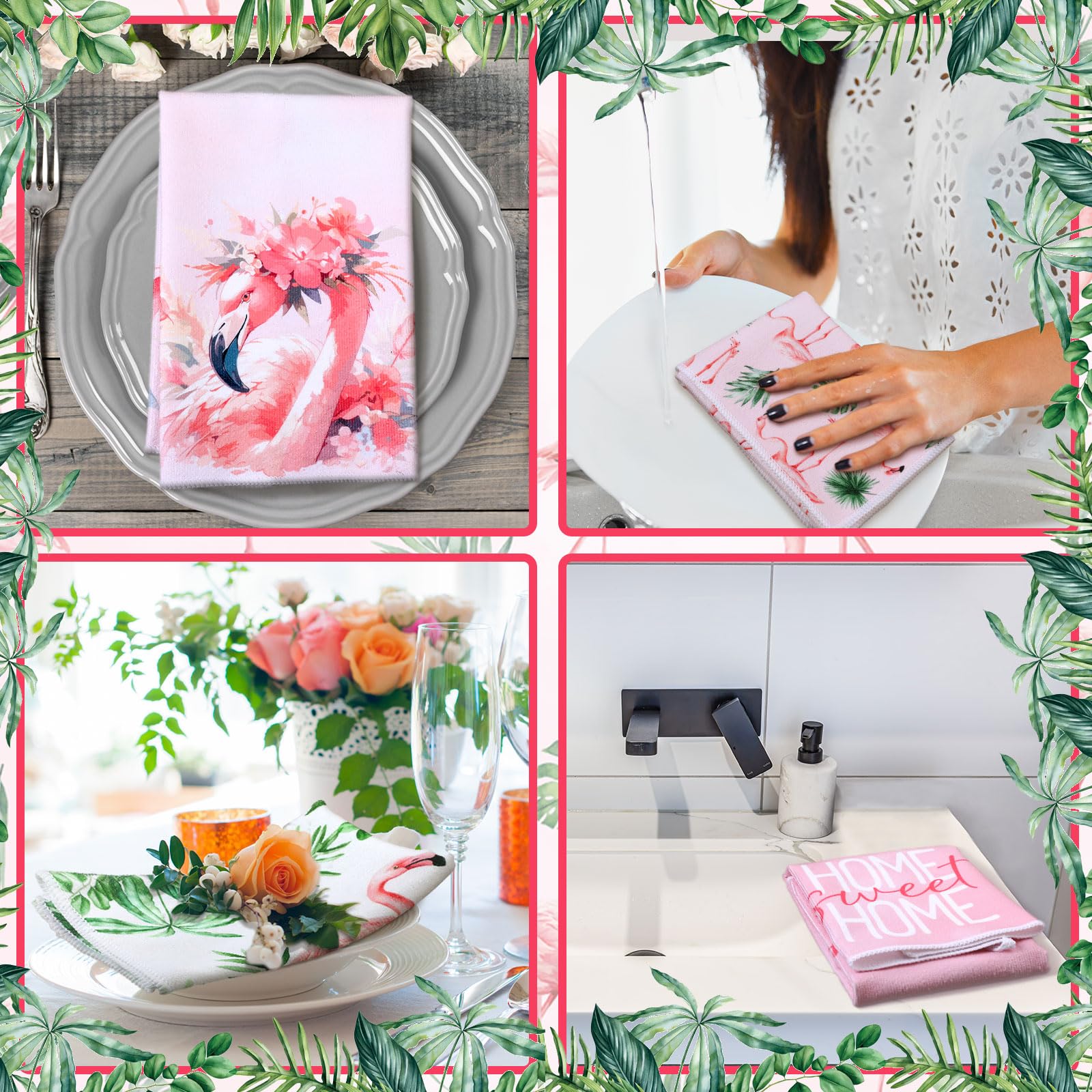 Geyoga machine-washable flamingo towels retain color after washing