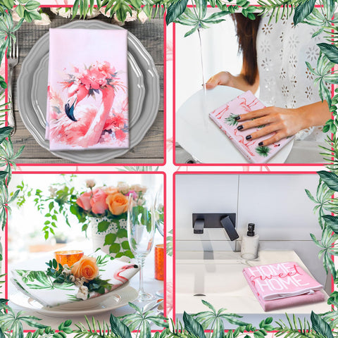 Geyoga machine-washable flamingo towels retain color after washing