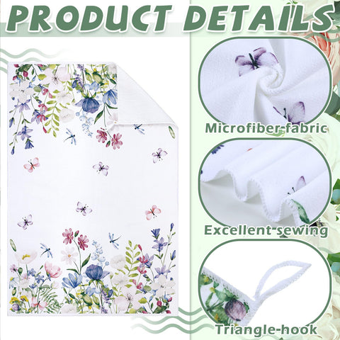 Geyoga pastel spring floral towel adds decorative touch while drying dishes