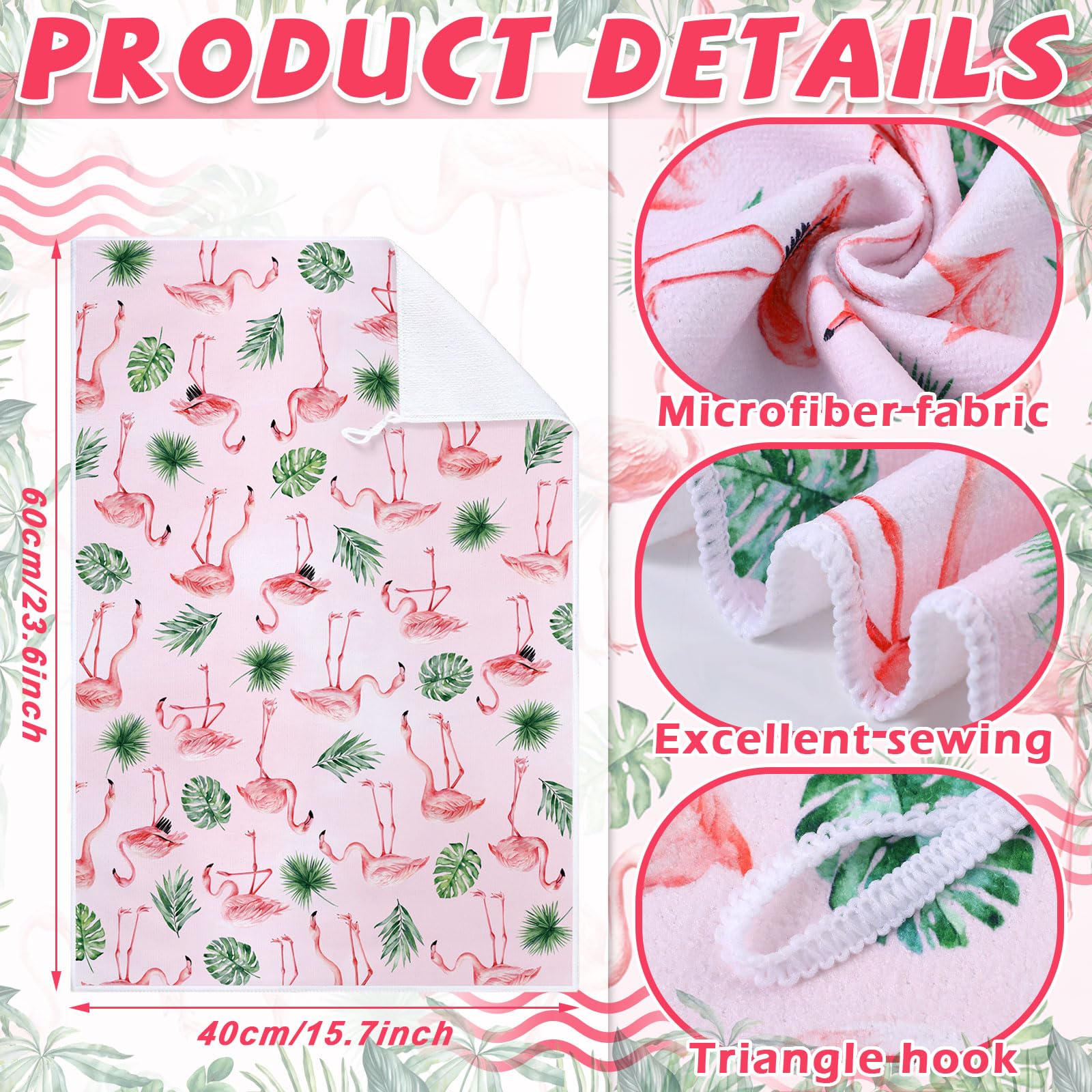 Geyoga flamingo towels protect delicate cookware during handling and drying