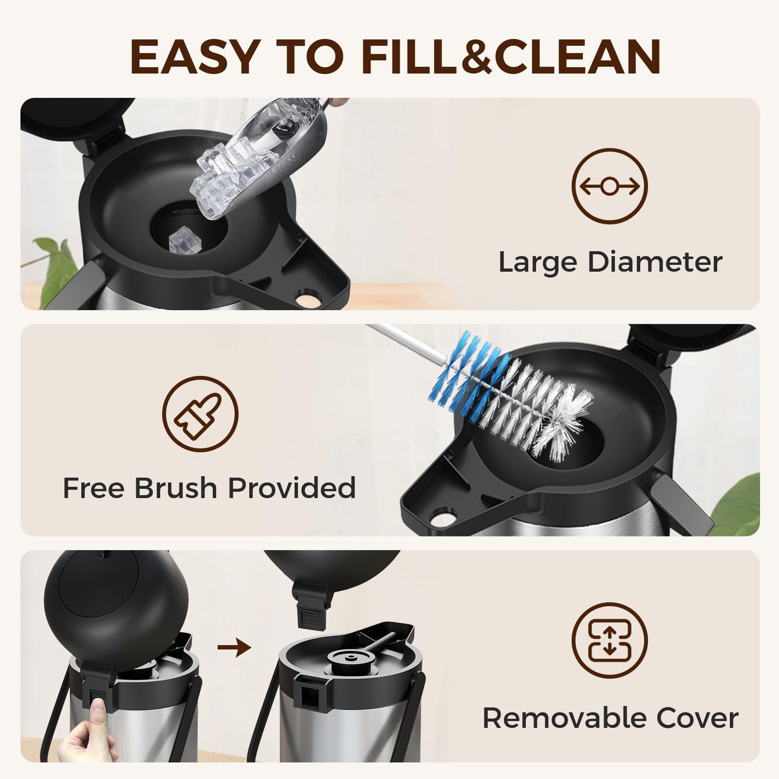 Gezoss 304 stainless steel construction stays rust-free and tastes fresh.