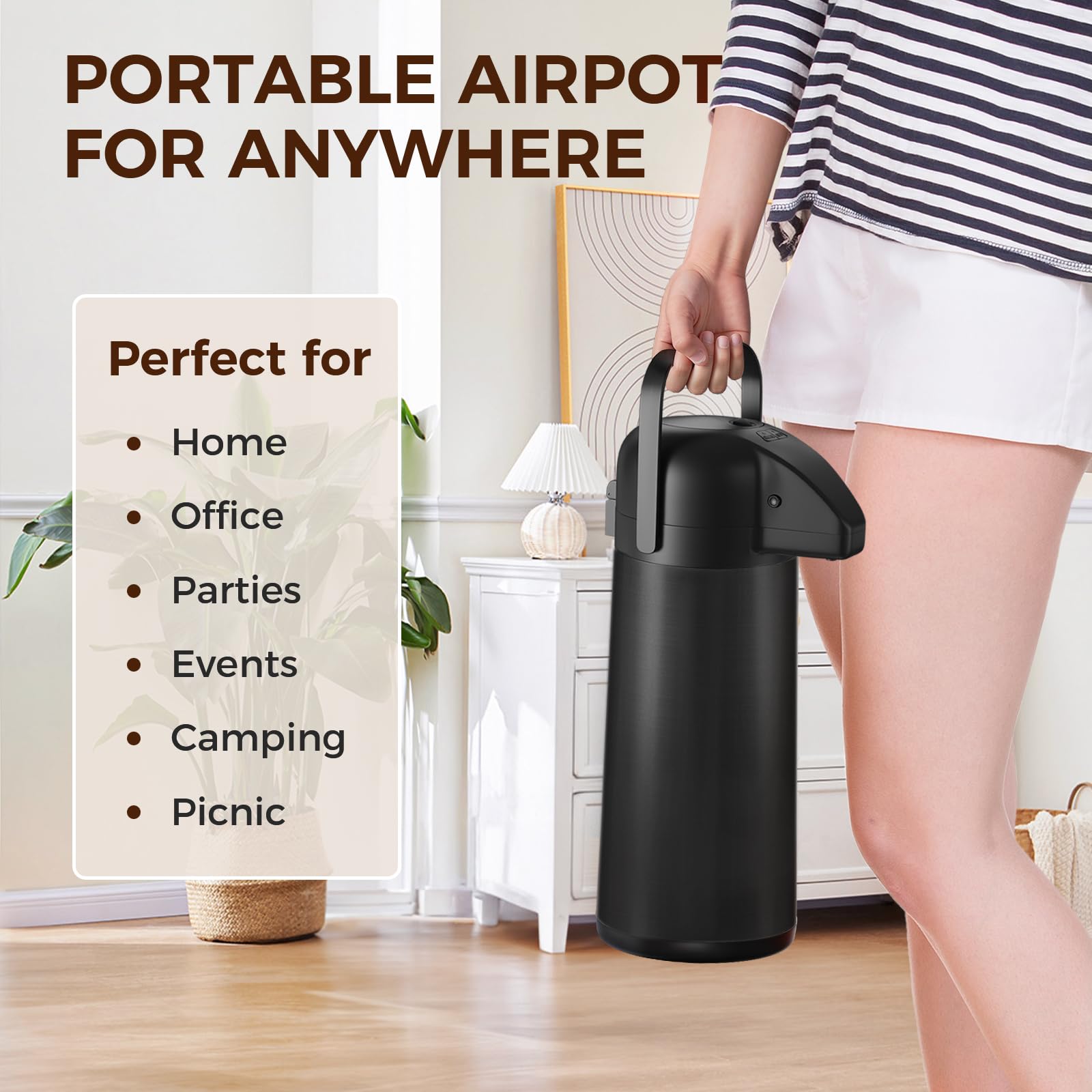 Gezoss large 102oz capacity serves up to 15 cups.