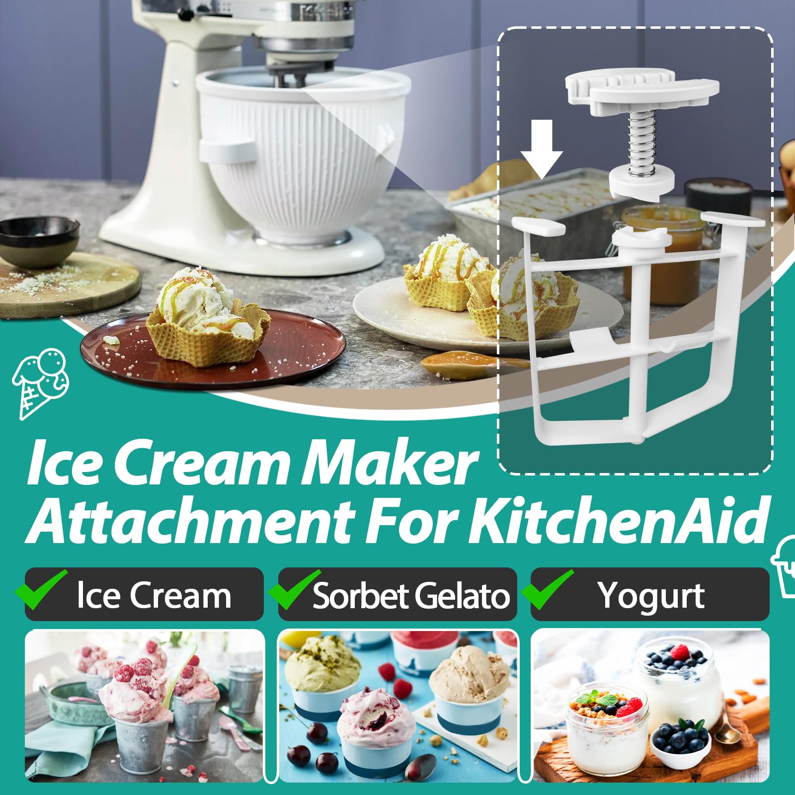 Gfdoso ice cream maker parts pack offers reliable replacement components