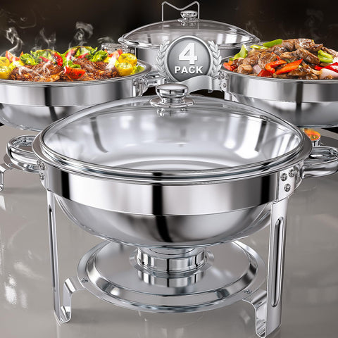 GGIU chafing dish set with lids offers buffet-ready elegance.