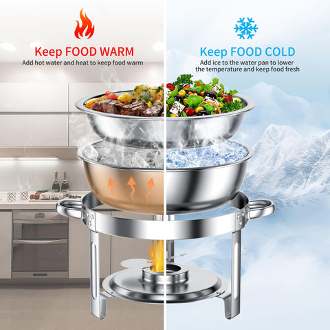 GGIU chafing dishes insulated body maintains warmth during events.