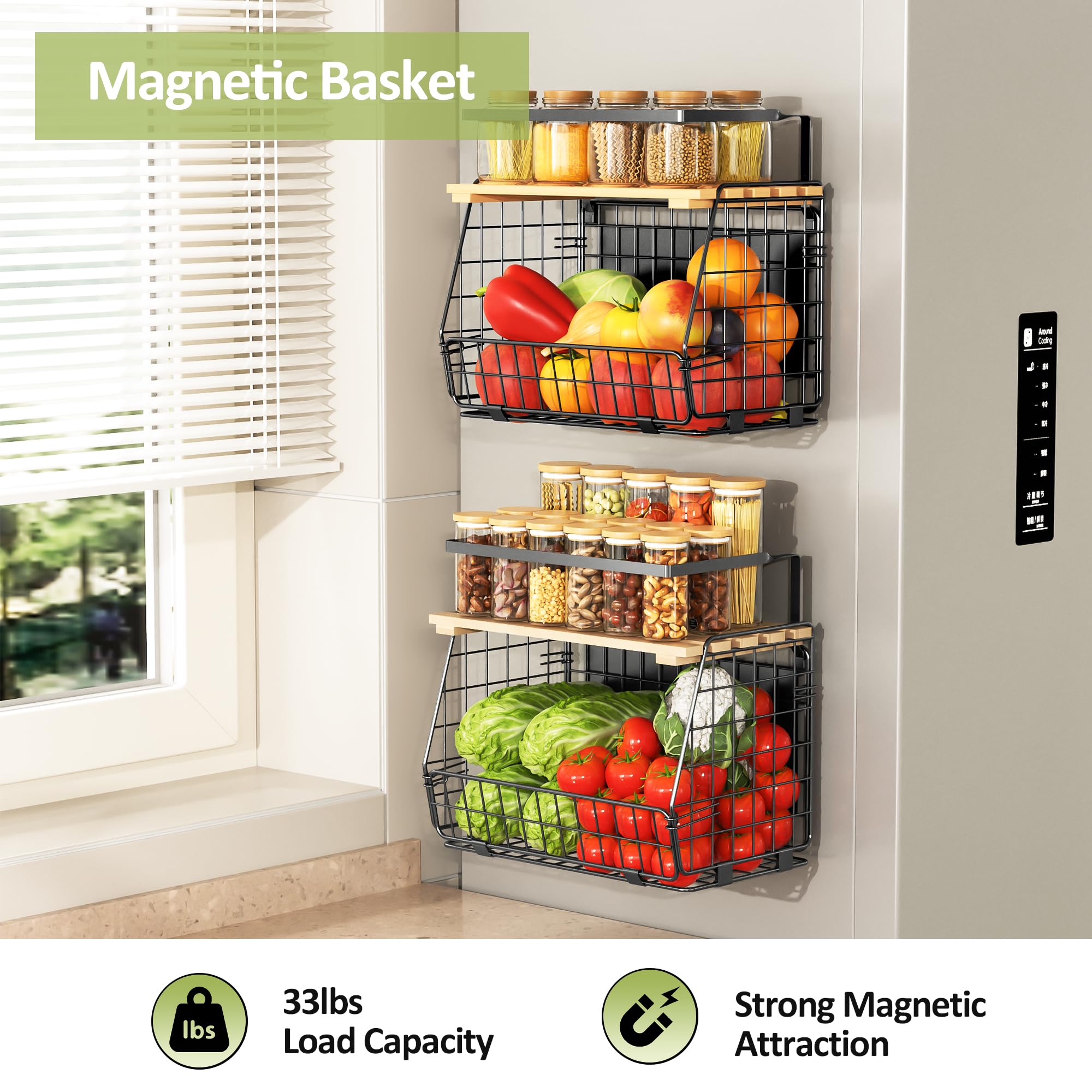 GGIU fruit, potato, and onion storage bin keeps produce organized and accessible