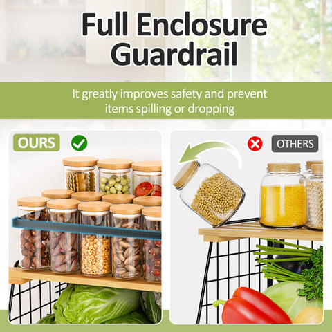 GGIU large-capacity design holds onions, potatoes, and produce clearly visible