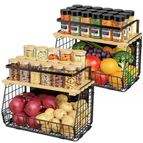GGIU magnetic shelf with wood lid on fridge provides strong tool-free storage