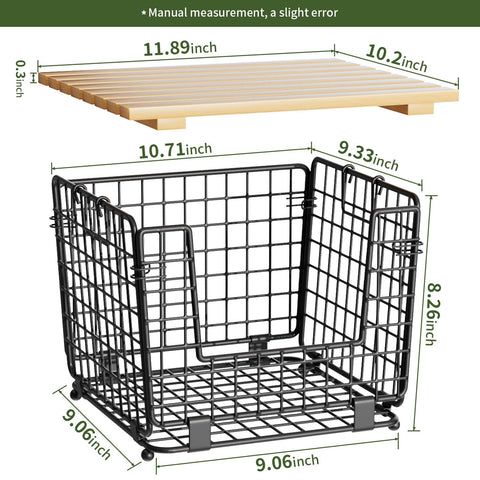 GGIU multi-purpose storage basket for kitchen, pantry, office, or bath