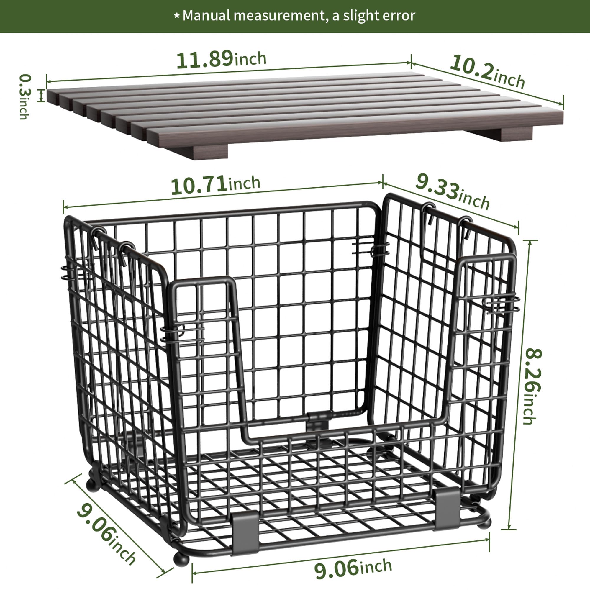 GGIU pantry and kitchen organization basket fits in cabinets for extra space.