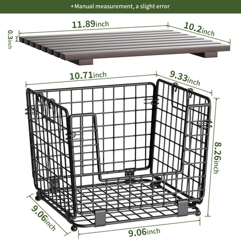 GGIU pantry and kitchen organization basket fits in cabinets for extra space.