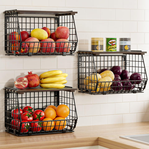 GGIU Wire Fruit Basket assembly demonstrating quick kitchen setup.