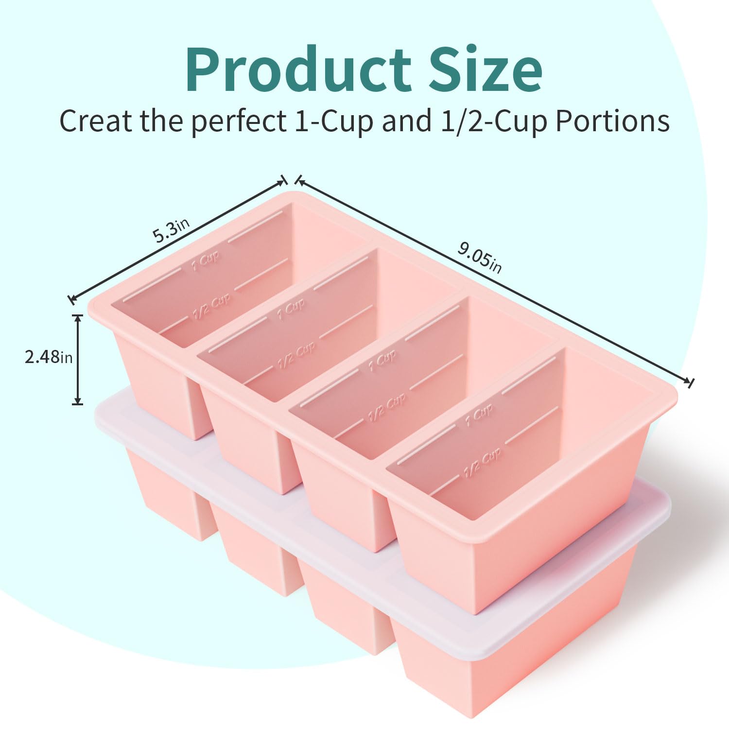 GGOW freezer tray with lid showing stable stacking and spill protection.