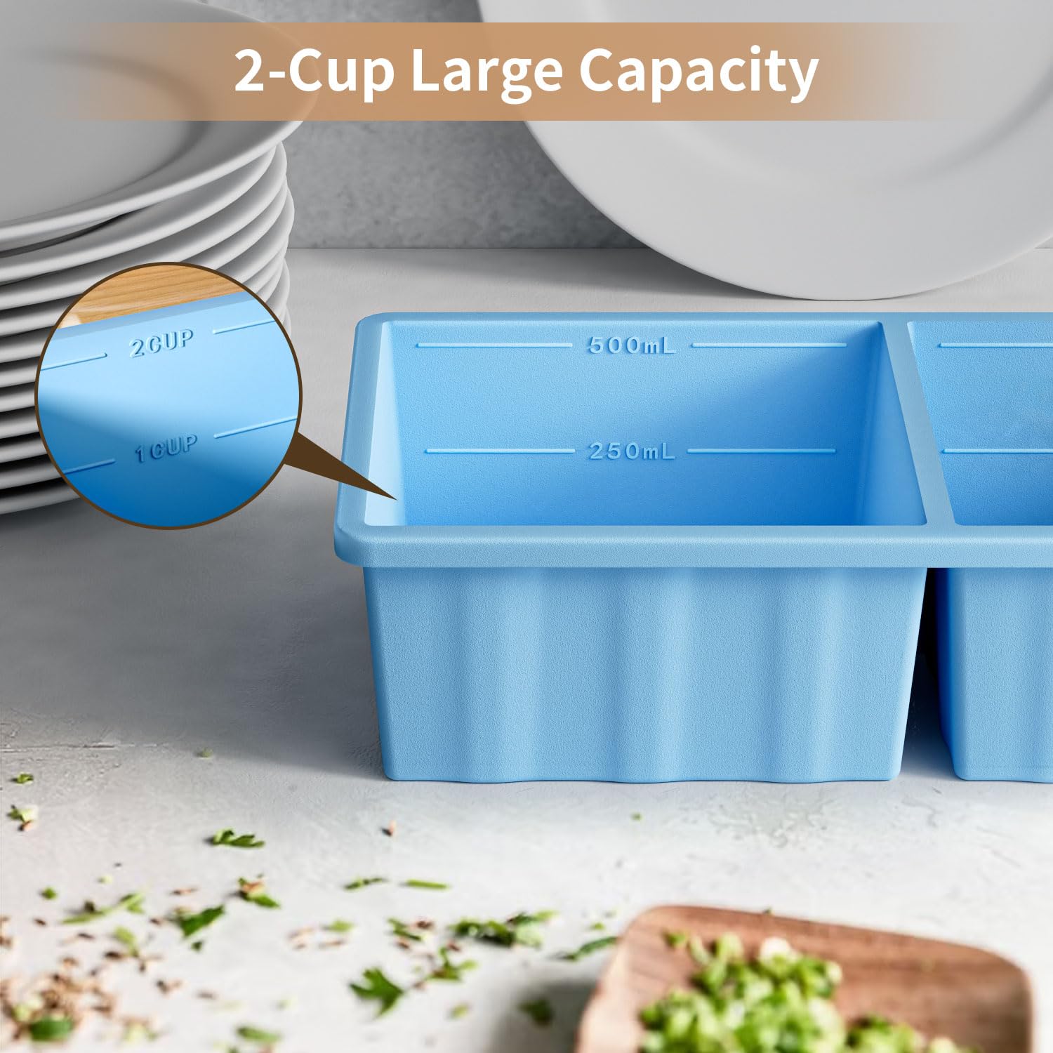 GGOW 2-cup trays suit soups, sauces, leftovers, and meal prep.