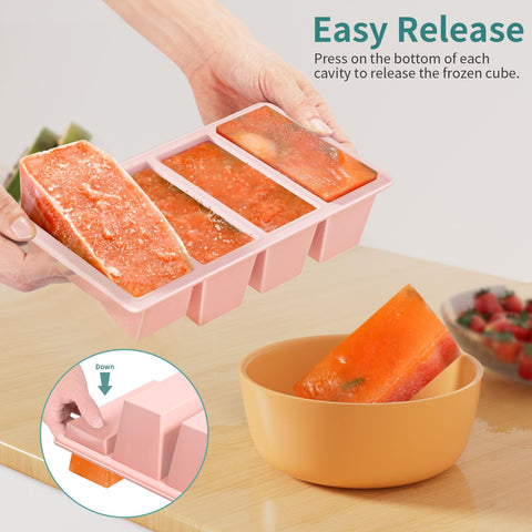 GGOW silicone freezer tray 250ml cubes ideal for batch cooking and easy reheating.