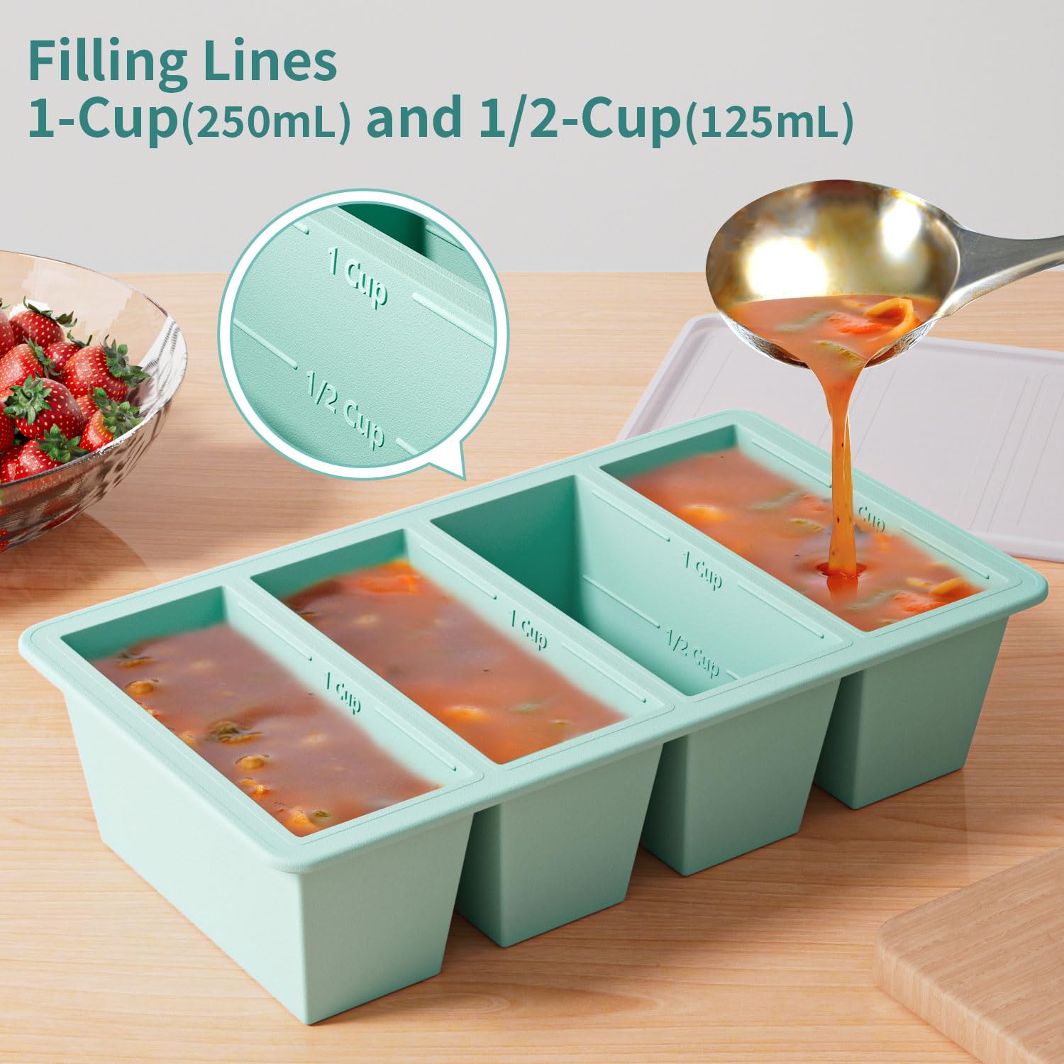 GGOW lid seals securely to prevent spills during storage.