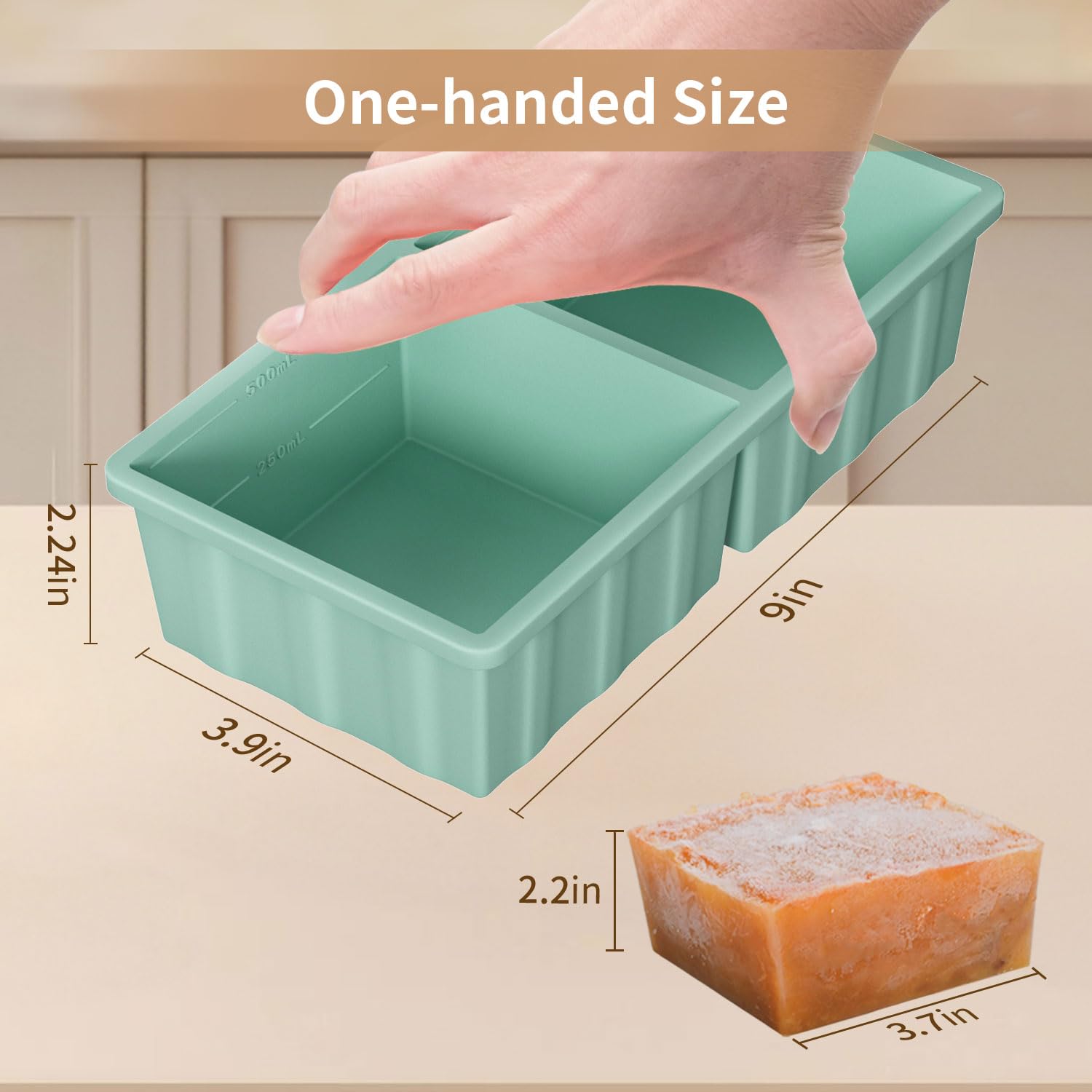 GGOW steel reinforced edges freezer tray provides sturdy transport from counter to freezer.