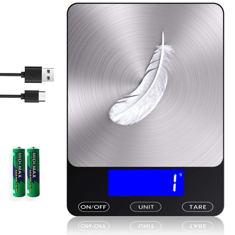 GGQ Food Scale digital panel shows precise readouts for meal prep