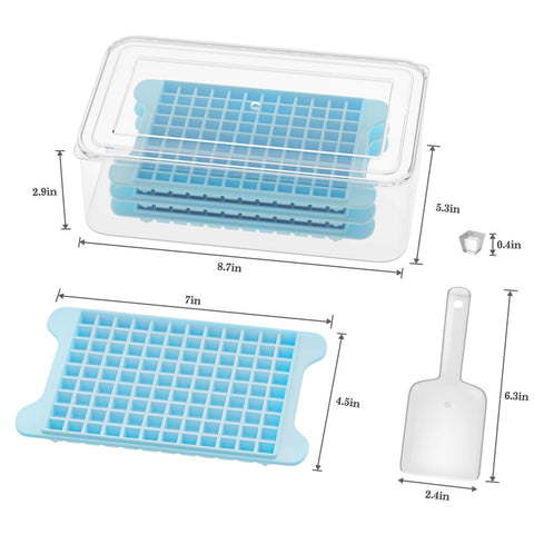 GGUW mini ice cubes tray creates 108 cubes ideal for cocktails and iced coffee