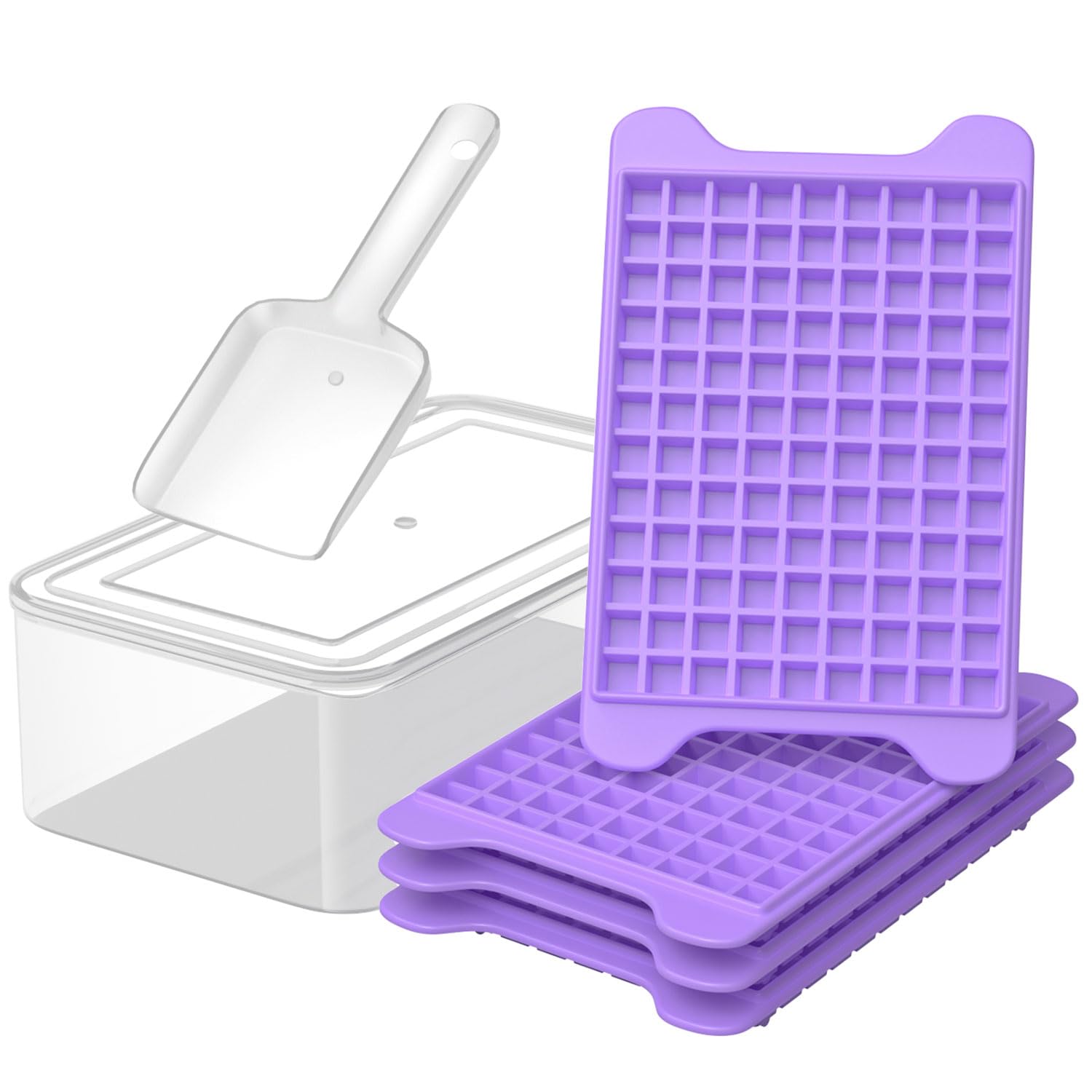 GGUW nugget ice tray with bin for quick, easy-release ice cubes.