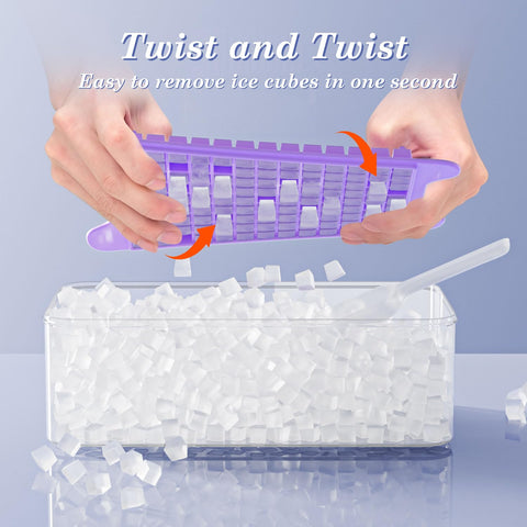 GGUW stackable ice tray with bottom design saves freezer space.