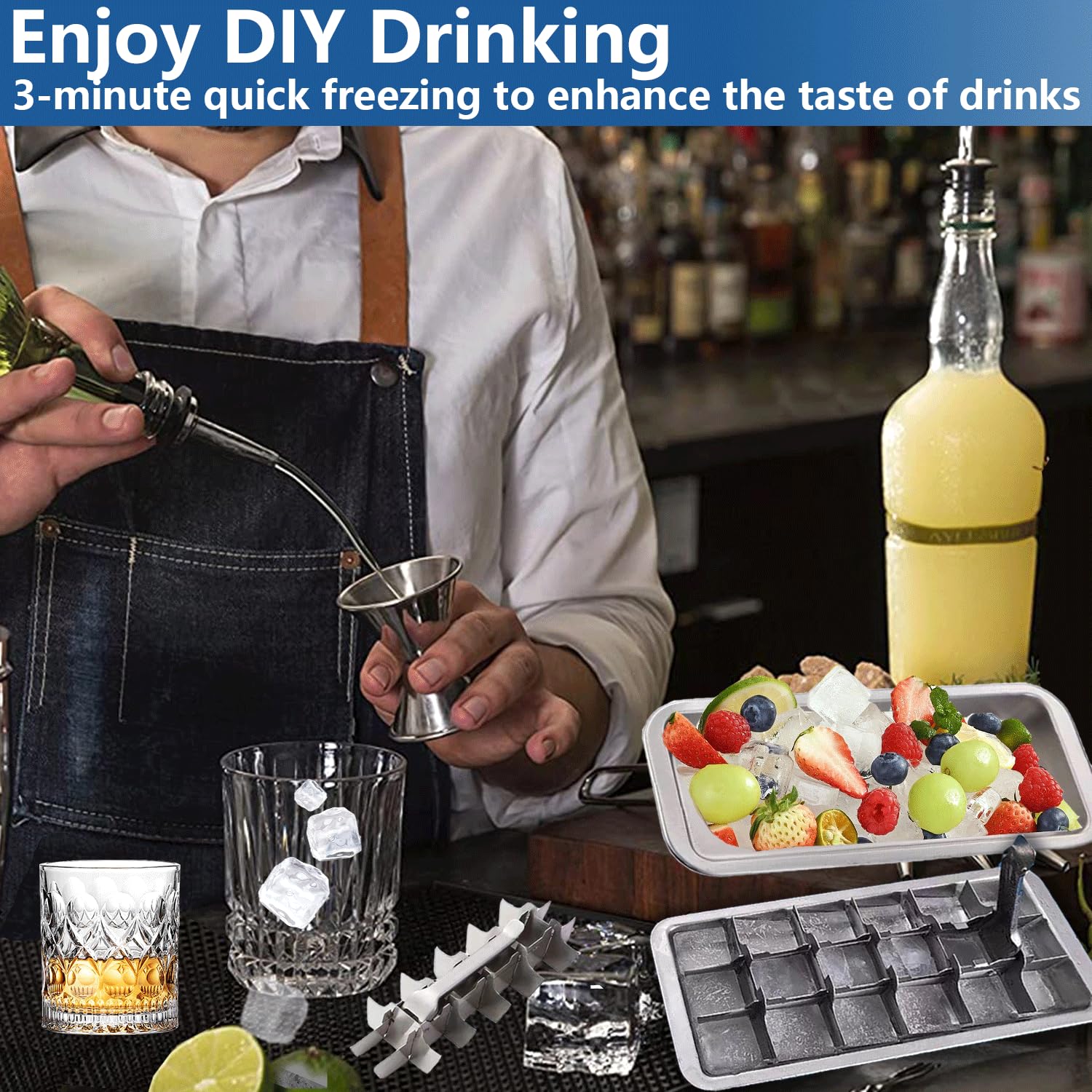 GHAHILI 304 stainless steel tray for rapid freezing and cool drinks.