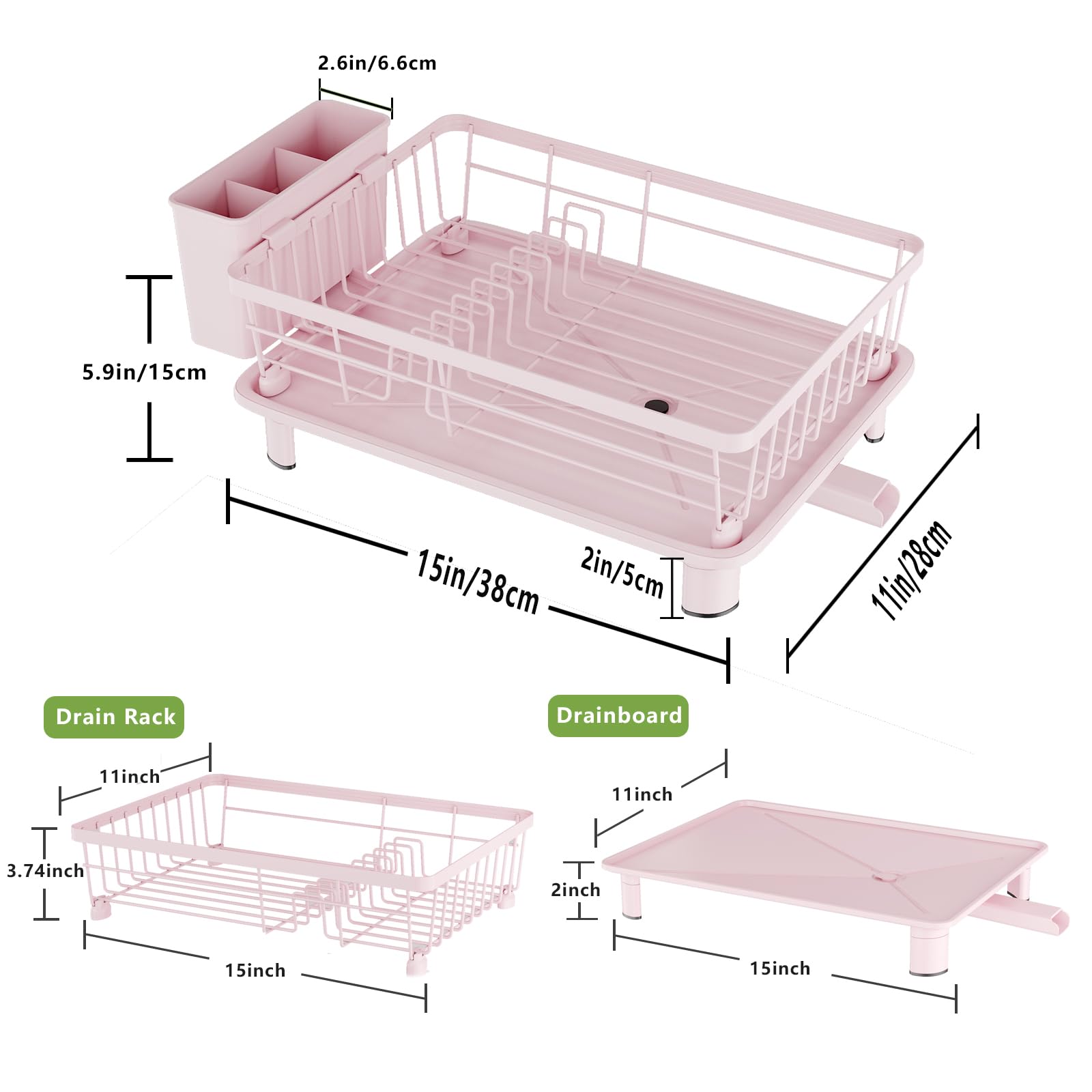 GHERISN drip tray demonstrates drainage directing water into sink