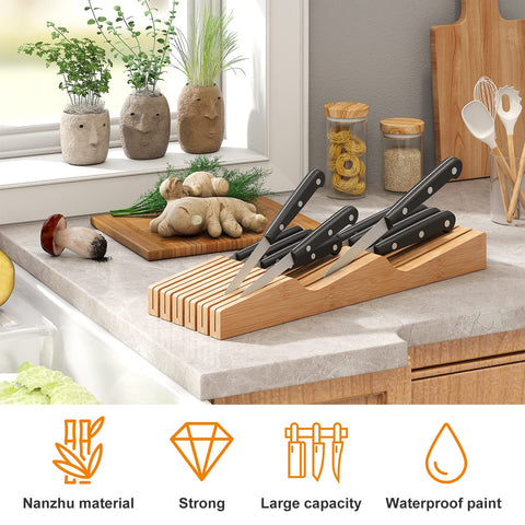 GHWIE organized drawer enables quick knife access for daily cooking