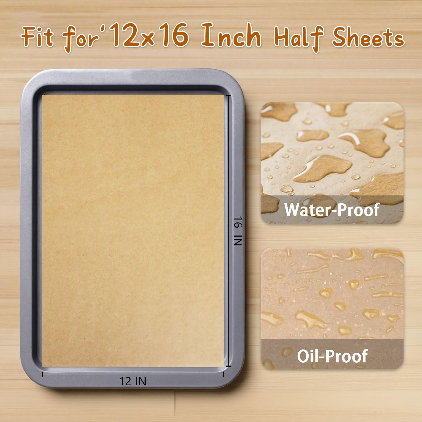 Giaceaw unbleached parchment paper for chemical-free oven use.