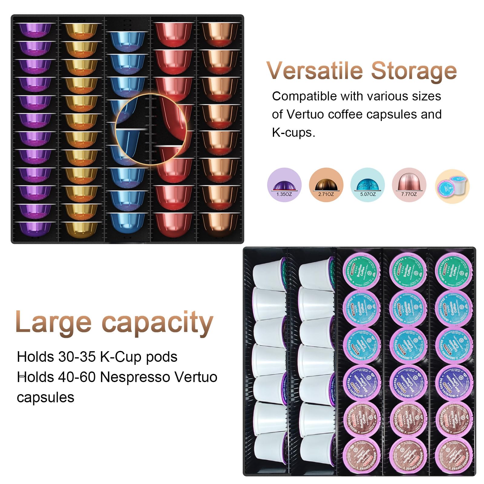 Gianotter Vertuo Pod Drawer closed drawer illustrating neat, organized capsule storage.