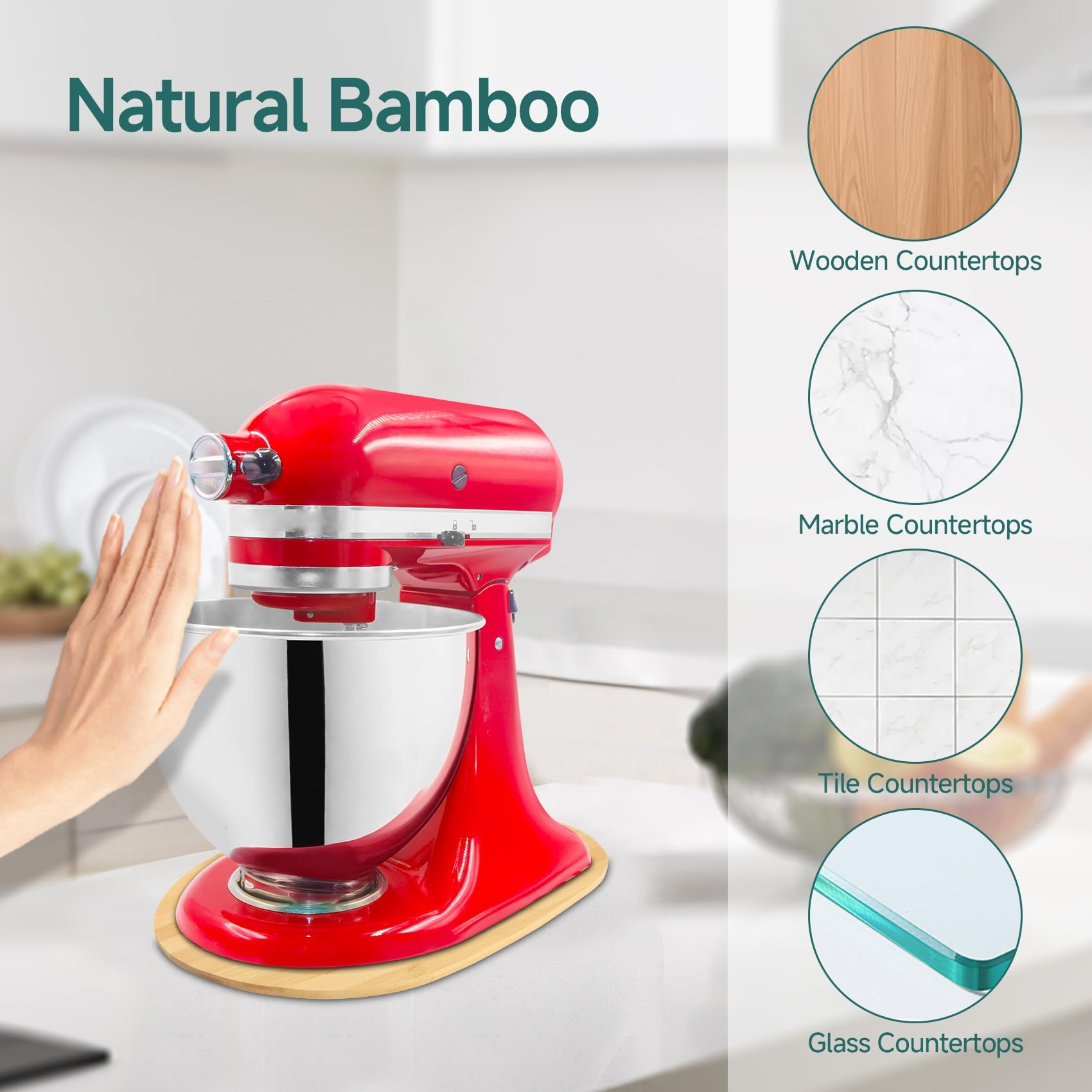 GIASSVIO stand mixer attachment slider keeps counters tidy and organized.