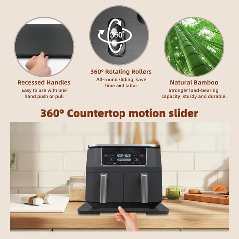 GIASSVIO coffee maker slider tray keeps countertops organized and accessible.