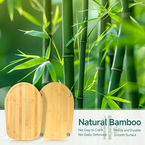 GIASSVIO bamboo countertop mover protects marble and tile surfaces during use.