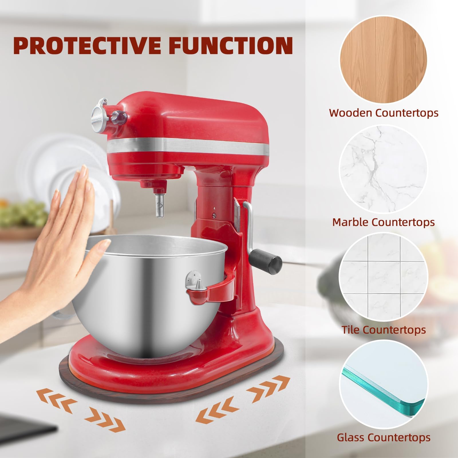 GIASSVIO mixer slider protects countertops from scratches while moving.