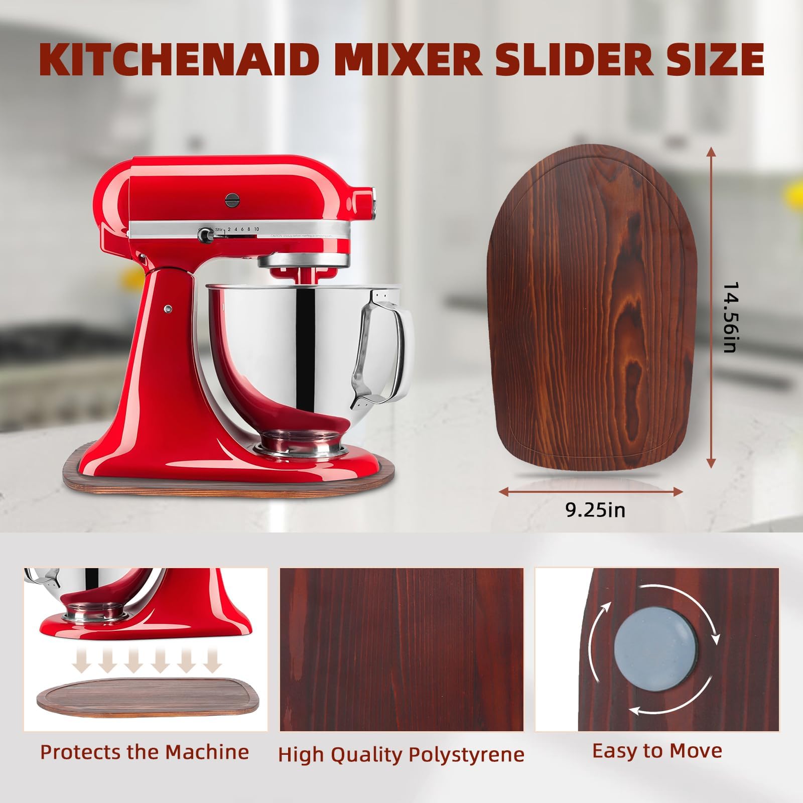 GIASSVIO slider in use on-counter demonstrates effortless reach to ingredients.