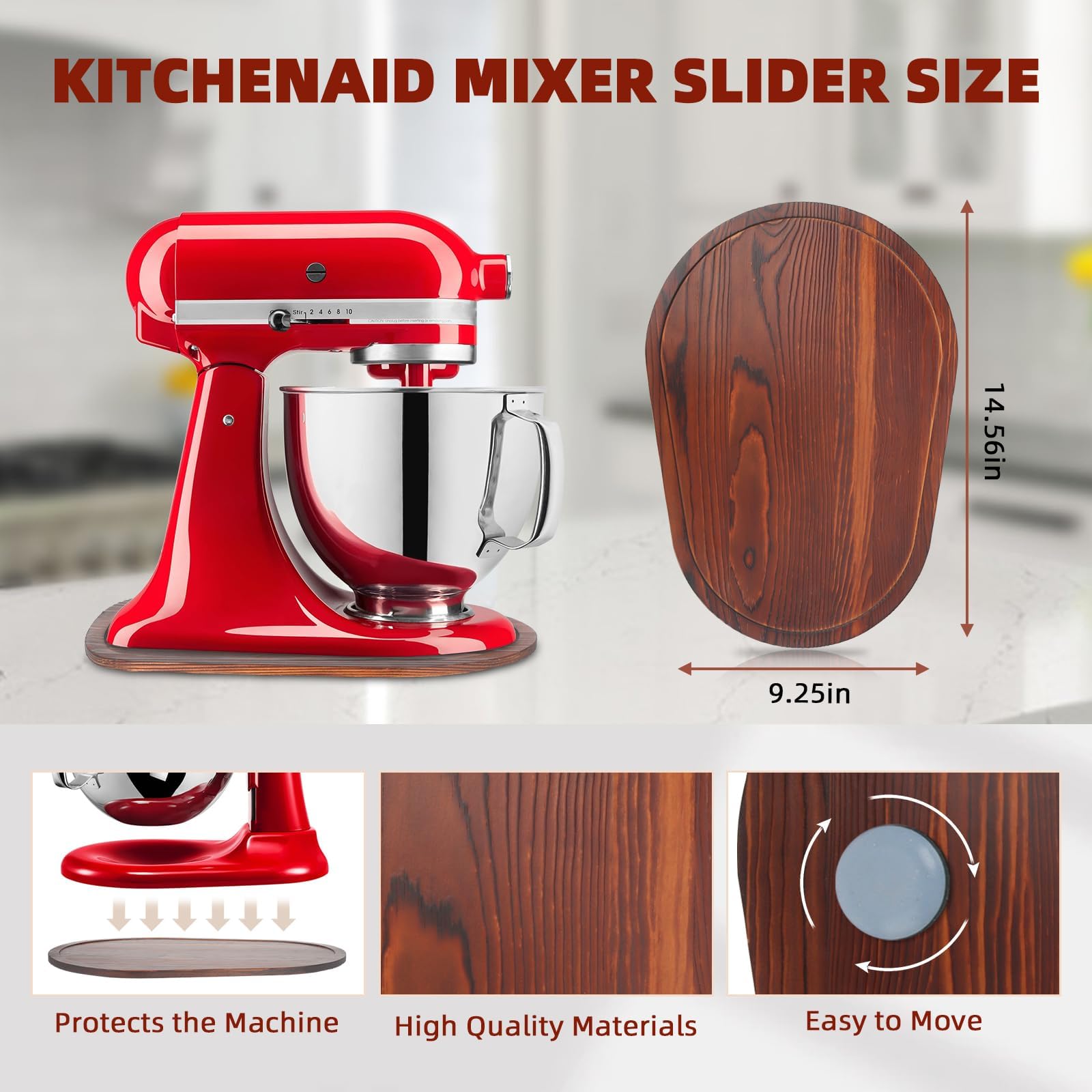 GIASSVIO mixer slider frees up counter space by sliding away.