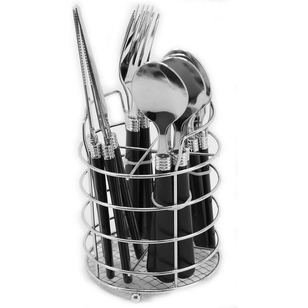 Gibson Home Sensations flatware set with wire caddy for organized daily dining
