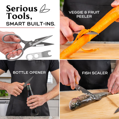 Gidli kitchen scissors disassembled for thorough cleaning