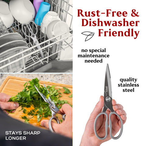 Gidli kitchen scissors ergonomic grip for both hands
